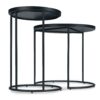 Monet - Metal 2 Piece Nesting Table - Black - Image 2