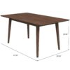 Mary - Modern Style Solid Wood Rectangular Dining Kitchen Table - Brown - Image 4