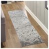 Geometrix - 2'7" X 9'10" Area Rug Runner With Geometric 3D Effect - Ivory / Gray - Image 5