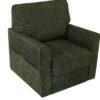 360° Swivel Chair Accent Barrel Armchair With Side Pockets, Chenille Upholstery, Compact Size - Green - Image 20