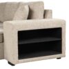 Modern L-Shape 3 Seat Reversible Sectional Couch, Pull Out Sleeper Sofa With Storage Chaise And 2 Stools For Living Room Furniture Set - Cream - Image 22