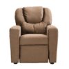 Kids Recliner Chair, Kids Upholstered Couch With One Cup Holder, Toddlers Recliner With Headrest And Footrest - Brown - Image 12