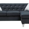 Raisa - Sofa Chaise - Black - Image 7