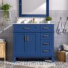 Bathroom Vanity With Sink, Soft Close Doors, Construction - Blue - Image 2