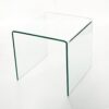 Small Clear Glass Side & End Table, Tempered Glass End Table Small Coffee Table - Transparent - Image 4