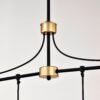 Dining Room Light Fixture / Chandelier Table, 40 -" Hanging For Farmhouse Linear Chandeliers, 5 Light Kitchen Island Lighting Ceiling Chandelier, With Metal Lampshade - Gold / Matte Black - Image 12