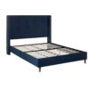 Peyton - Queen Bed Upholstered With High Headboard, Traditional Hand Buttoned Tufting - Blue - Image 13