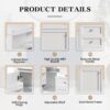 Bathroom Vanity With Top Sink, Modern Bathroom Storage Cabinet 2 Drawers And A Tip-Out Drawer, Single Sink Bathroom Vanity - White - Image 5