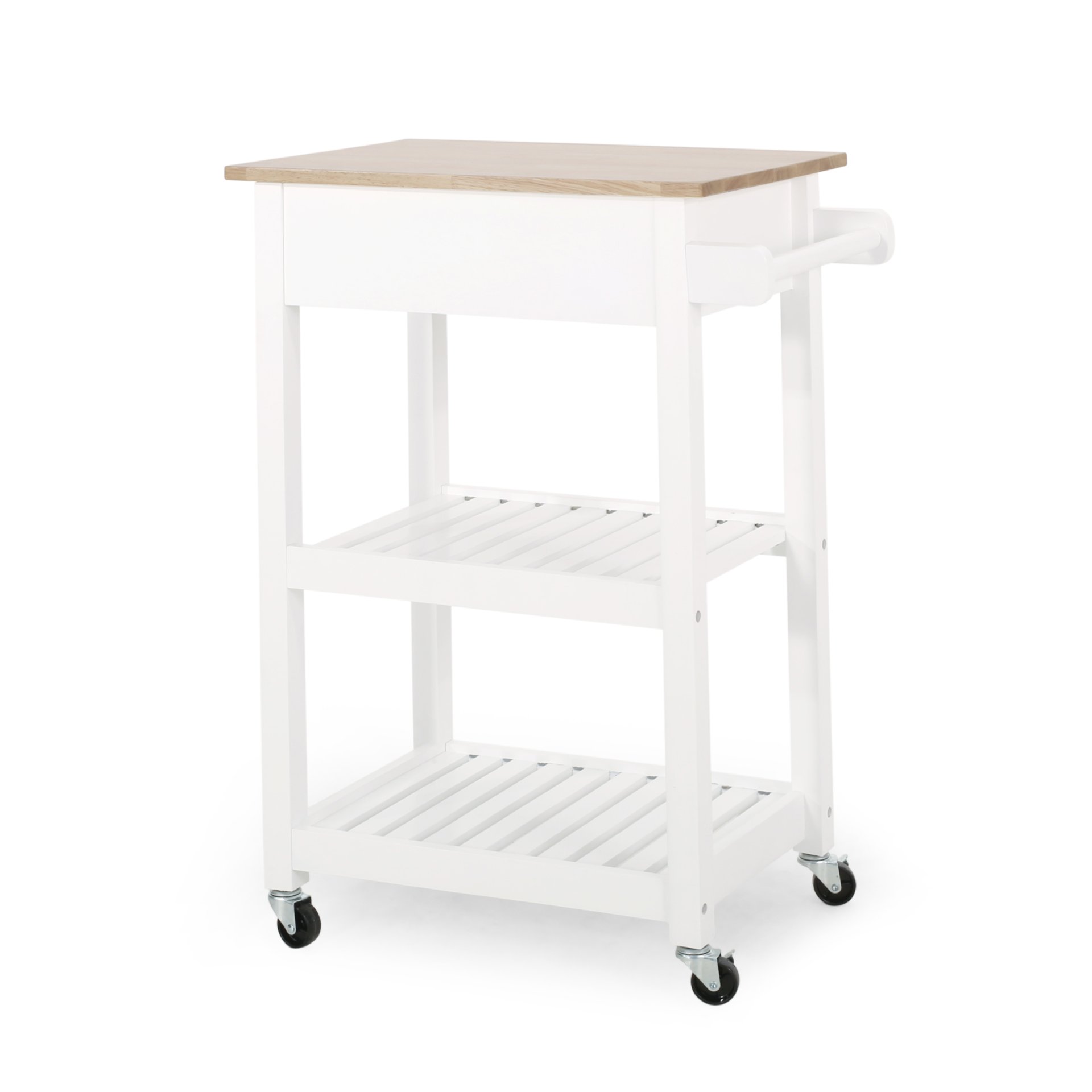 Tattnall - Kitchen Cart With Wheels - White - Image 7