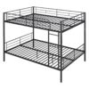 Full Over Full Metal Bunk Bed - Black - Image 3