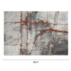 Quarry - 5.25' X 6.5' Abstract Area Rug - Gray / Orange - Image 13