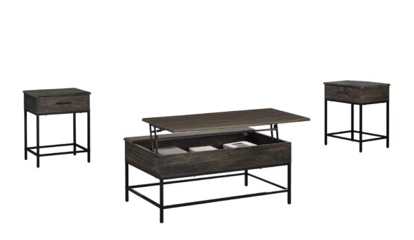 Cliff - 3 Piece Lift Top Coffee And End Table (Set of 2) - Brown