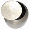 Griffen - Metal Storage Accent Table - Antique Silver - Image 5