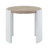 Zoma - High Gloss End Table - Oak / White - Image 2