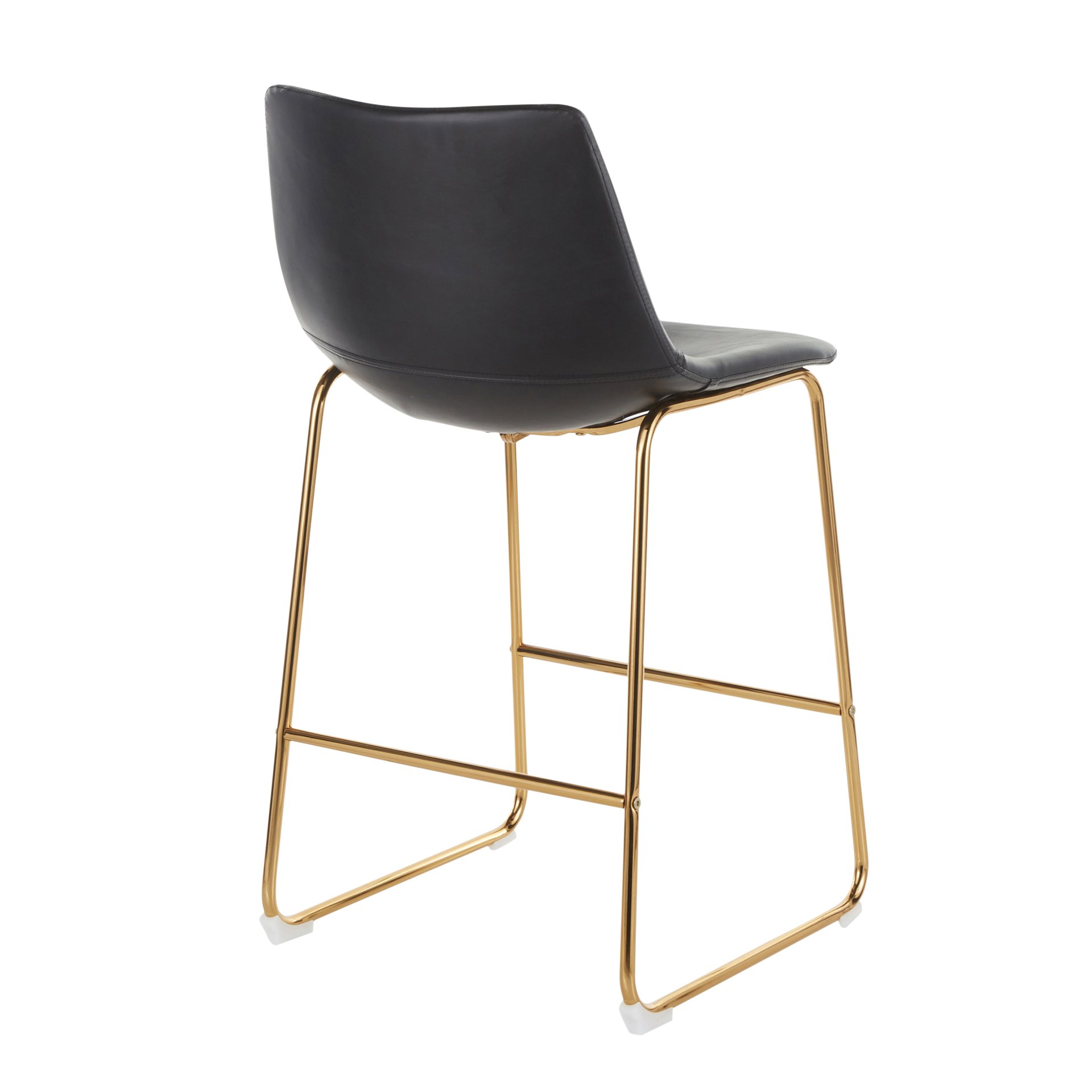 Duke - Contemporary Counter Stool (Set of 2) - Gold / Black - Image 4