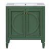 30" Bathroom Vanity With Sink, 2 Doors With Shelf, Soft Close Door Hinges, Vintage Style - Green - Image 11