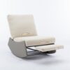 Modern Rocking Chair Recliner, Comfy Rocker Nursery Chair With Footrest, Accent Reading Chair, Upholstered Lounge Chair For Relaxing, Resting, Soft Padded Rocker For Indoor Living Room Bedroom - Gray - Image 6