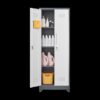 Metal Storage Cabinets, Cleaning Tool Cabinet With Locking Door, Tall Broom Tool Organizer And Storage, Large Storage Cabinet For Kitchen - Gray / White - Image 18