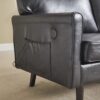 Mid Century Modern Loveseat Sofa, 2 Seater With USB & Removable Pillow Cover - Black - Image 15