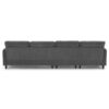 Modern Convertible Sectional Sofa L Shaped Reversible Couch Set With Free Pillows 5 Seat Cloud With Ottoman - Gray - Image 8