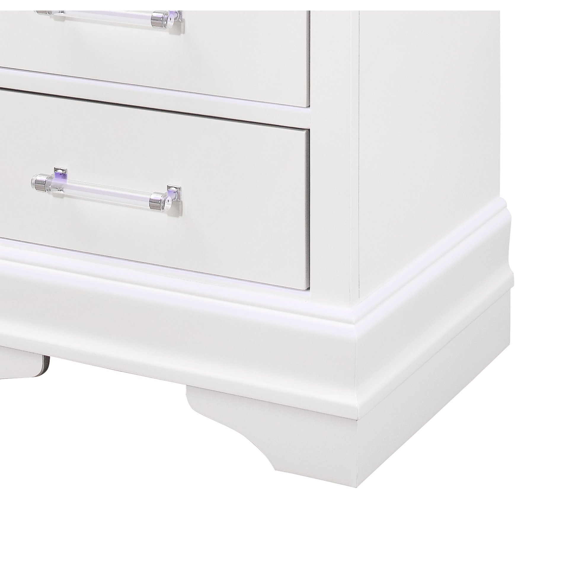 Charlston - Nightstand With LED - White - Image 7