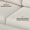 Ava - Mid Century Corner Sectional Sofa - Cream - Image 16
