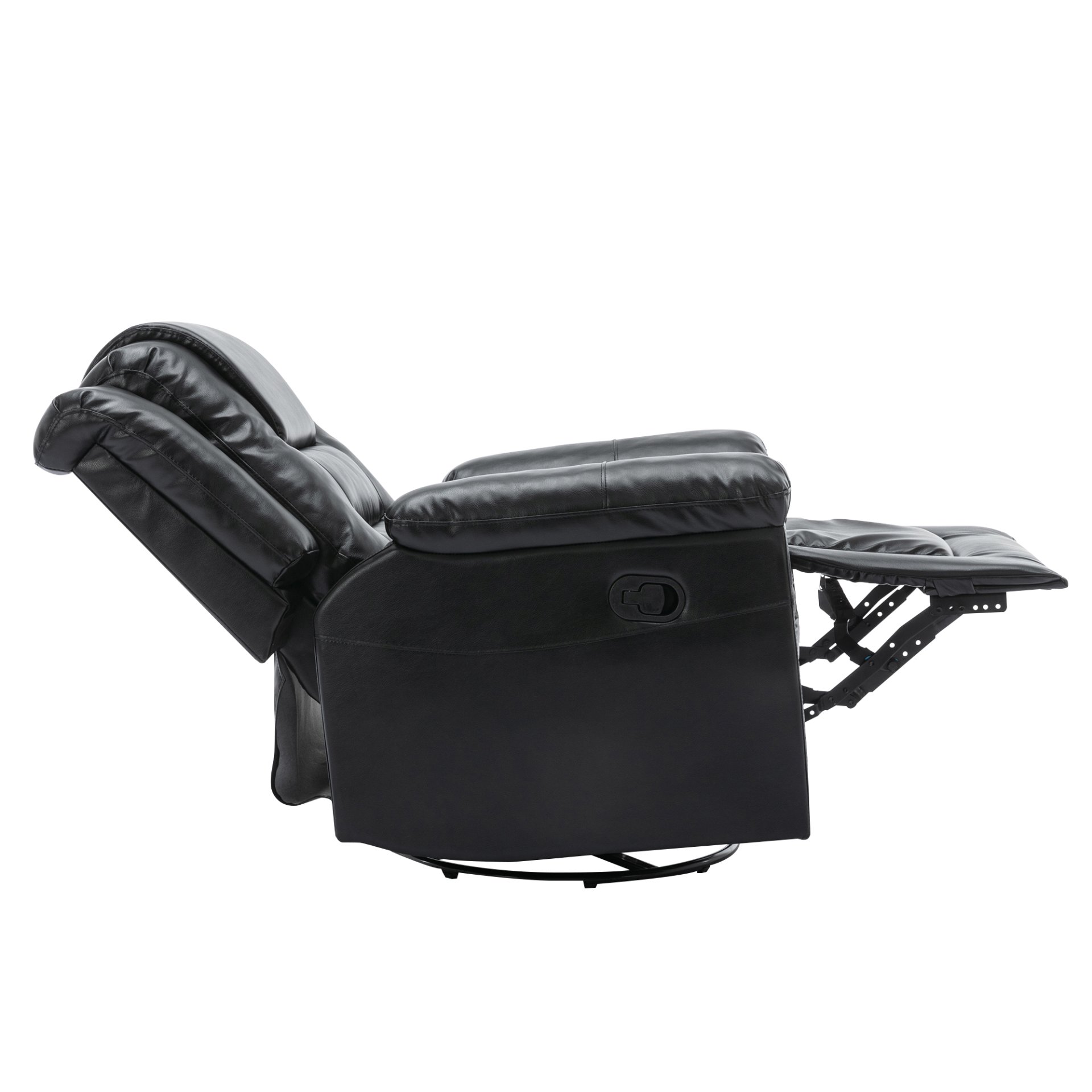 360° swivel And Rocking Home Theater Recliner Manual Recliner Chair With Wide Armrest For Living Room - Black - Image 18