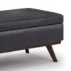 Owen - Lift Top Large Coffee Table Storage Ottoman - Distressed Black - Image 6
