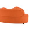 Modern Living Room Sofa Lamb Velvet Upholstered Couch Furniture For Home Or Office - Orange - Image 20