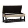 Lomond - Storage Ottoman Bench - Satin Cream - Image 2