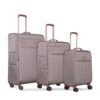 4 Piece Set (16/20/24/28), Softshell Suitcase Spinner Wheels Terylene Luggage Sets Carry On Suitcase Luggage Lightweight Durable Suitcase - Khaki - Image 4