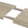 7 Piece Wooden Dining Table Set Mutifunctional Extendable Table With Leaf And 2 Drawers, 6 Dining Chairs With Soft Cushion - Natural Wash - Image 13