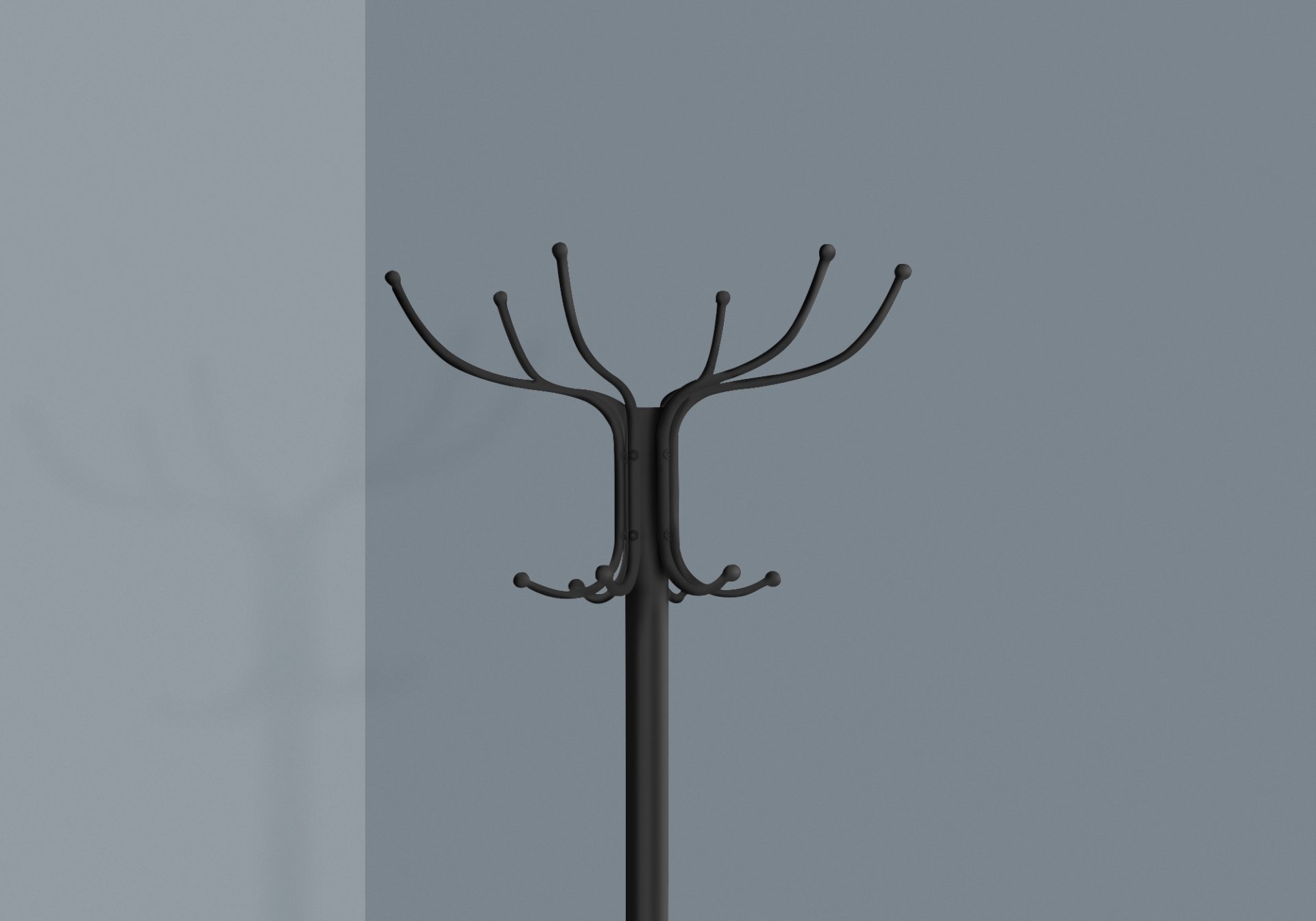 Coat Rack, Hall Tree, Free Standing, 12 Hooks, Entryway, Umbrella Holder, Transitional - Black - Image 5
