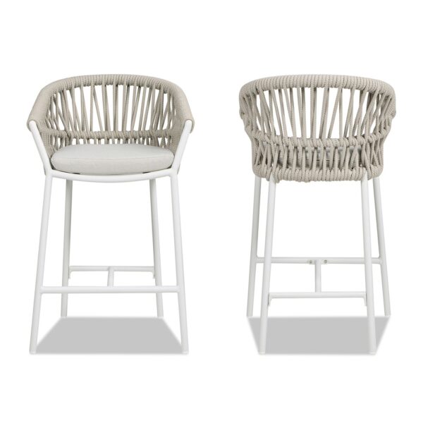 Maiden - Patio Counter Stool Axroma Olefin (Set of 2) - Beige