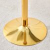 Modern Minimalist Round Dining Table With Glass Top And Metal Legs 35" Diameter - Gold / Transparent - Image 6