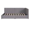Twin Size Upholstered Daybed With 2 Storage Drawers, Sofa Bed Frame No Box Spring Needed - Gray - Image 2