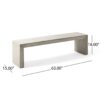 Farmhouse Style Wooden Dining Bench With Rustic Aesthetic - Gray - Image 3