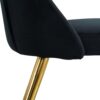 Modern Simple Velvet Dining Chair Set With Gold Metal Legs (Set of 4) - Black - Image 14