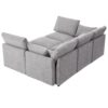 Sectional Sofa Modular Sofa U - Shaped Sofa Couch Sofa Bed L - Shaped Sofa With A Movable Ottoman And Two USB Ports For Living Room - Light Gray - Image 18