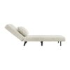 3 In 1 Foldable Linen Chaise Lounge With Adjustable Backrest Footrest & Detachable Pillow Convertible Chair Bed Accent Chair Small Space Sofa Bed For Living Room Bedroom And Office - Beige - Image 7