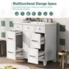 Bathroom Vanity Cabinet With Sink Top Combo Set, Single Sink, Shaker Cabinet With Soft Closing Door And Drawer - White - Image 6
