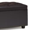 Hamilton - Lift Top Rectangular Storage Ottoman - Tanners Brown - Image 6