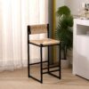 Bar Stools (Set of 2) Paper Rope Weave Dining Chairs With Back Hand Weave Stools For Kichen Island, Bar & Counter - Honey - Image 7