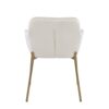 Daniella - Contemporary Dining Chair (Set of 2) - Gold / Cream - Image 5