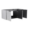 Contemporary Wall Mounted Bathroom Vanity With 3 Soft Close Doors - White - Image 11