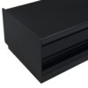 Modern Rectangle Coffee Table With 4 Drawers And 2 Display Shelves, Tempered Glass For Living Room - Black - Image 15