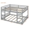 Full Over Full Classic Bunk Bed & Ladder - Gray - Image 9