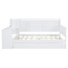 Full Size Daybed With 3 Drawers USB Ports And Desk - White - Image 2