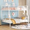 Full Long Over Queen Bunk Bed - White - Image 9