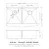 Modern Double Bowl Farmhouse Sink With Apron Front Stainless Steel - Beige - Image 3